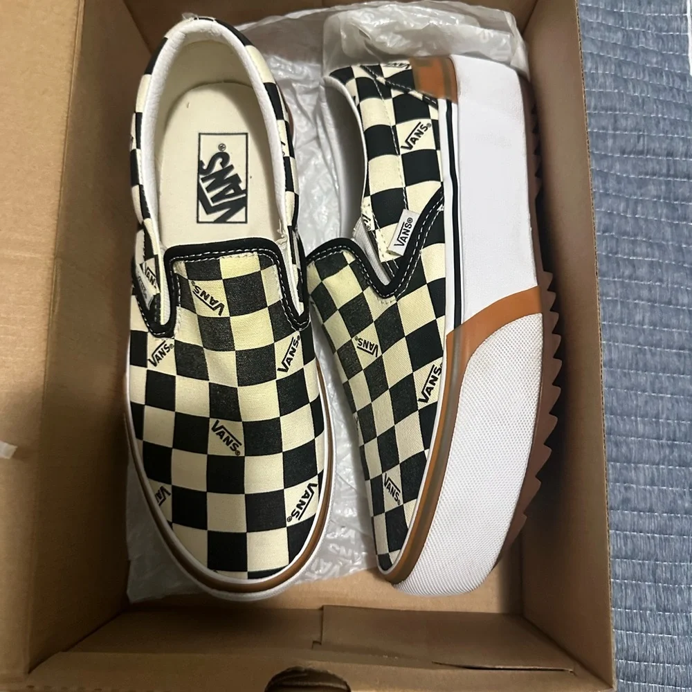 Classic Slip-On Checkerboard - Black/Cream